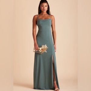 NWT Birdy Grey Dress ASH DRESS CREPE SEA GLASS Size Small Bridesmaid Best Seller